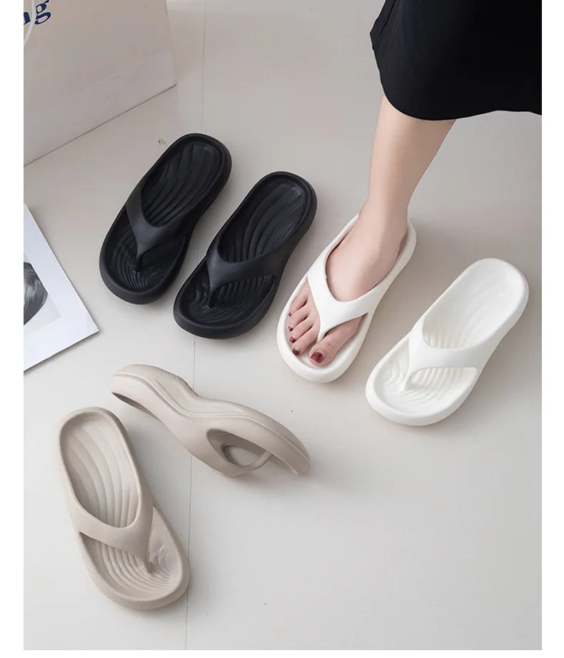 Women's Thick Platform EVA Flip Flops | Comfortable Beach Sandals