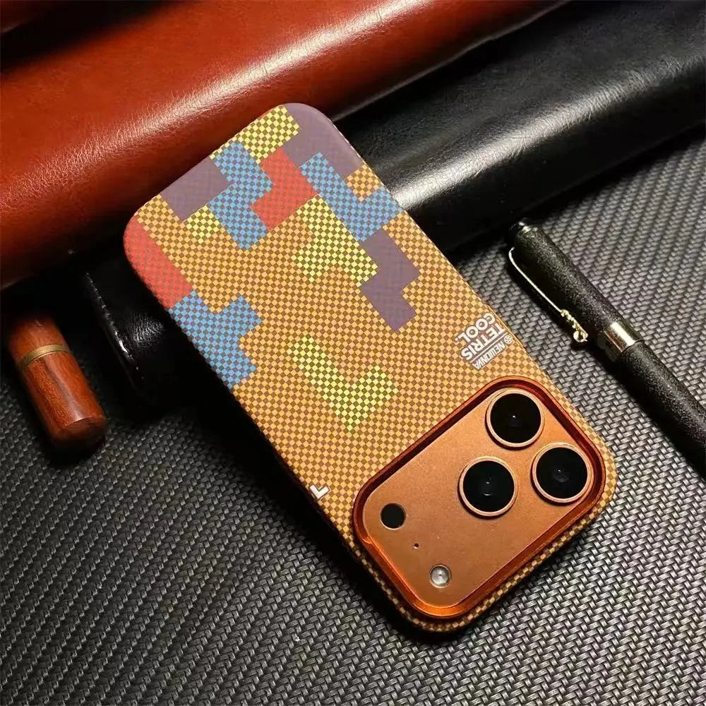 Magnetic Carbon Fiber Phone Case for iPhone 17 16 15 Pro Max