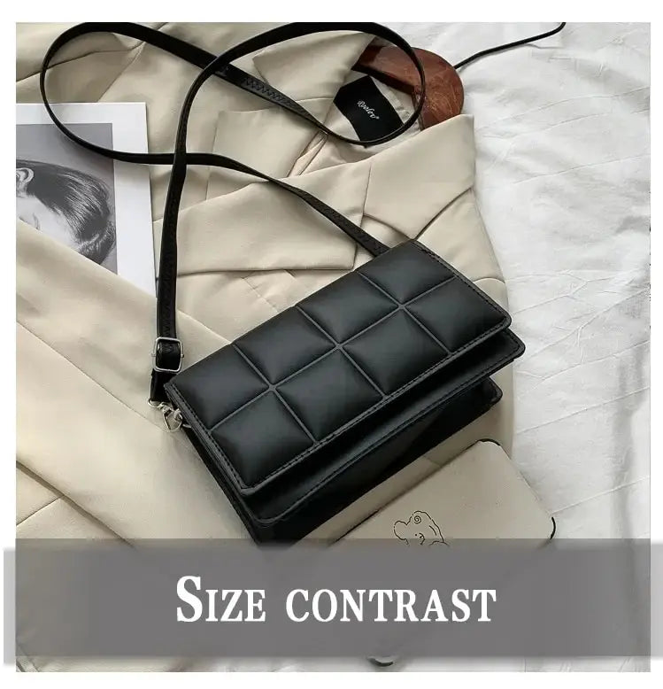 Bolso de hombro elegante de cuero sintético para mujer | Bolso de mano cruzado chic