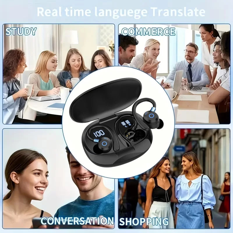Wireless Bluetooth Earbuds | Active Noise-Cancellation & Digital Display