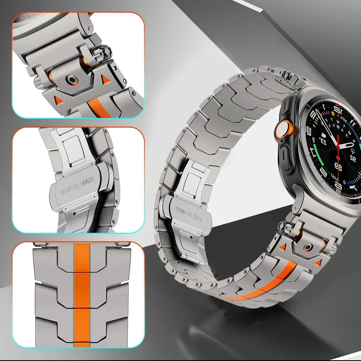 Luxury Stainless Steel Strap for Galaxy Watch 7 Ultra 47mm