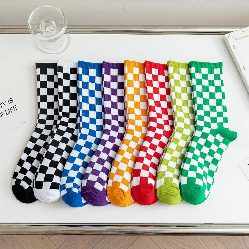 Unisex Checkboard Fashion Socks | Trendy Streetwear Essentials