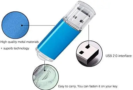 32GB High-Speed USB Flash Drive with LED Indicator & Keychain Loop