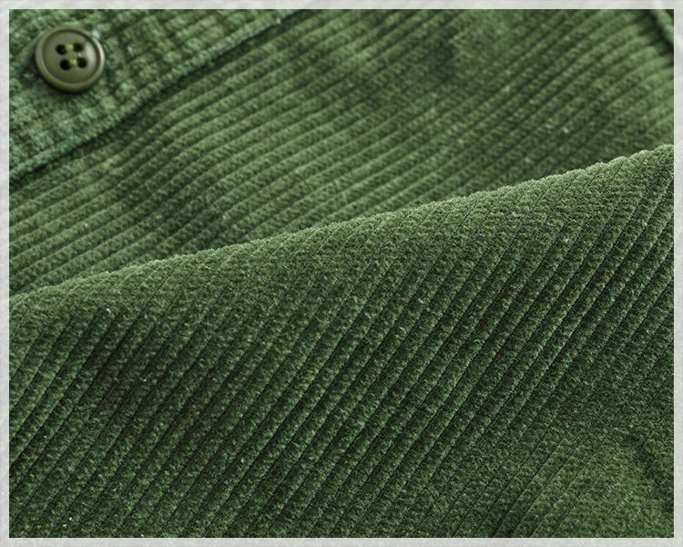 Men's Chunky Corduroy Long Sleeve Shirt | Stylish Autumn Essential