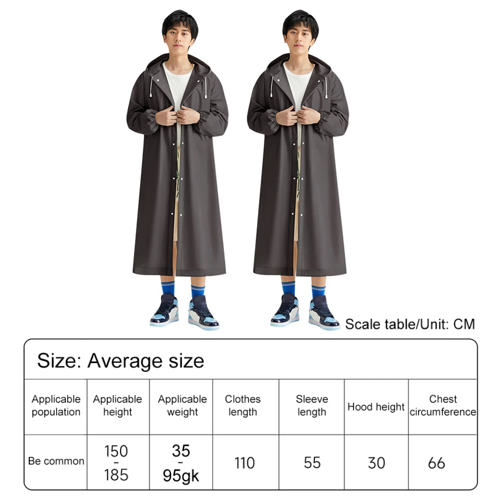 Thickened Waterproof Adult Raincoat | Unisex Hooded Outdoor Gear