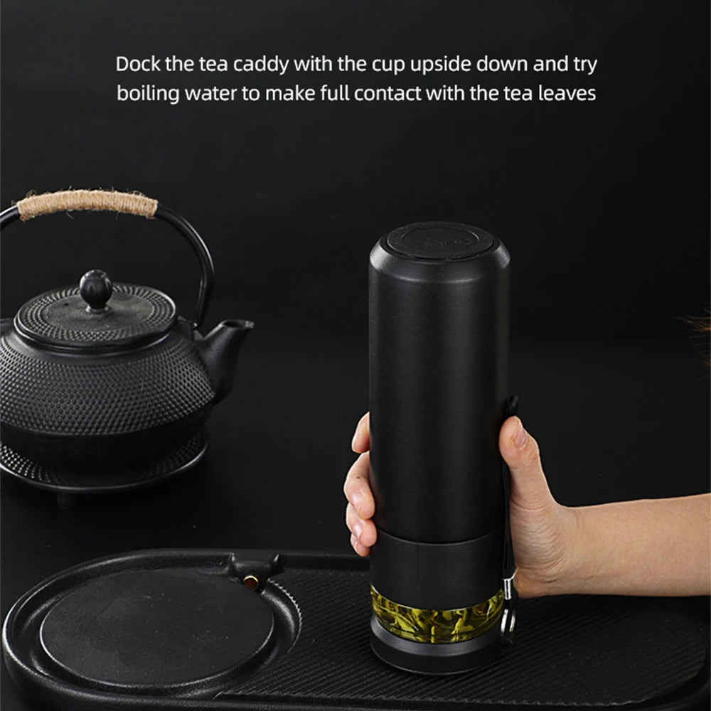 Stainless Steel Tea Infuser Vacuum Flask | Insulated Travel Mug