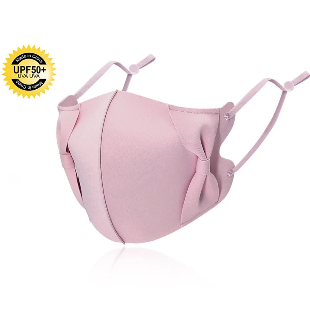 3D Bow Anti-UV Face Mask | Breathable UPF50+ Sunscreen Protection