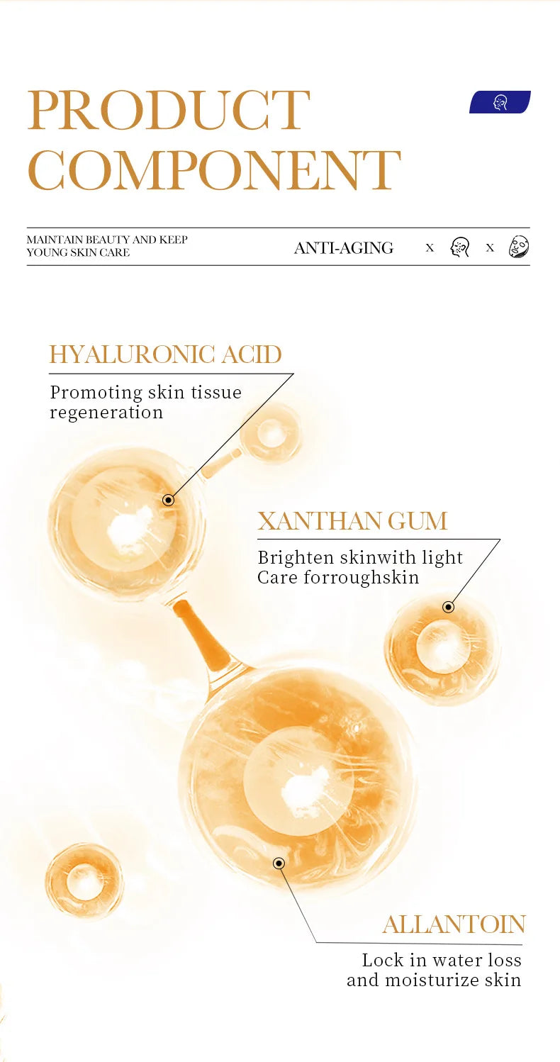 10pcs Anti-Wrinkle Collagen Face Masks | Moisturizing & Brightening