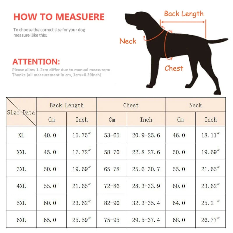 Waterproof Dog Rompers Jumpsuit | Winter Overalls for Large Dogs
