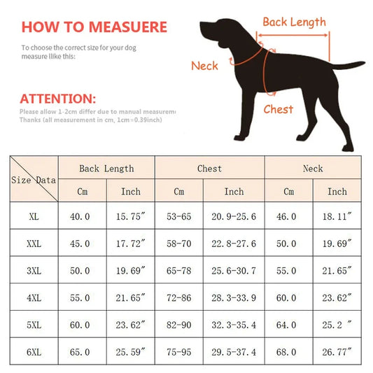 Ropa de invierno impermeable para perros | Monos de trabajo para perros grandes