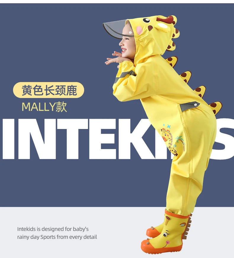 Kids Waterproof Dinosaur Raincoat | Perfect for Boys & Girls
