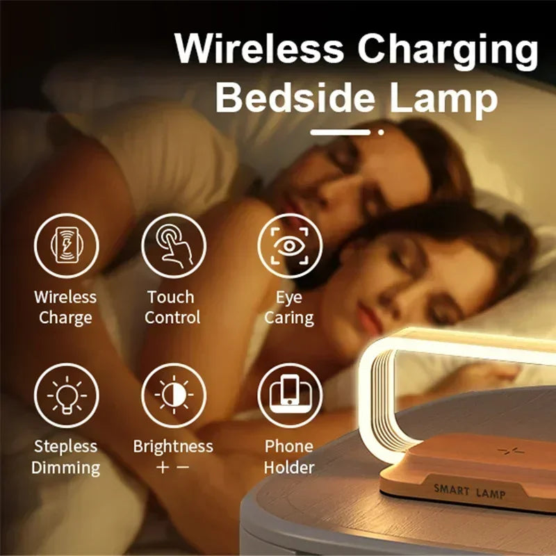 Lámpara de noche LED y soporte de carga inalámbrica | Base multifuncional
