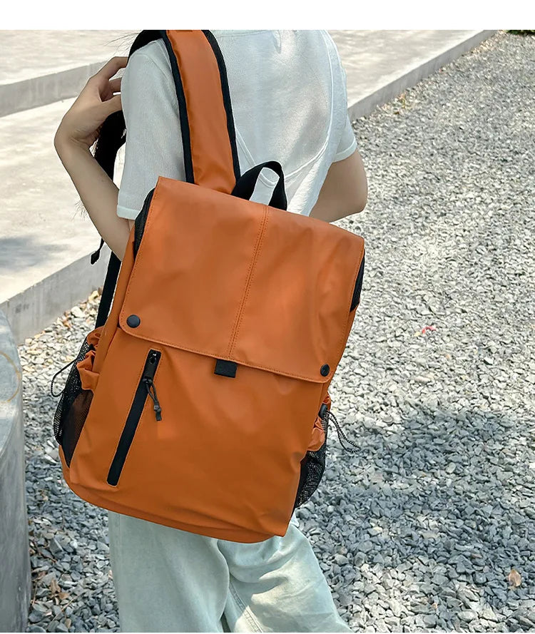 Large Waterproof Leather Backpack for Travel & Business - Unisex