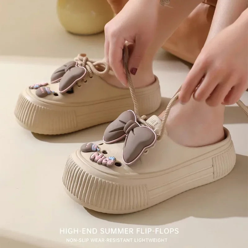 Women's Cute Bow EVA Slippers | Stylish Summer Sandals