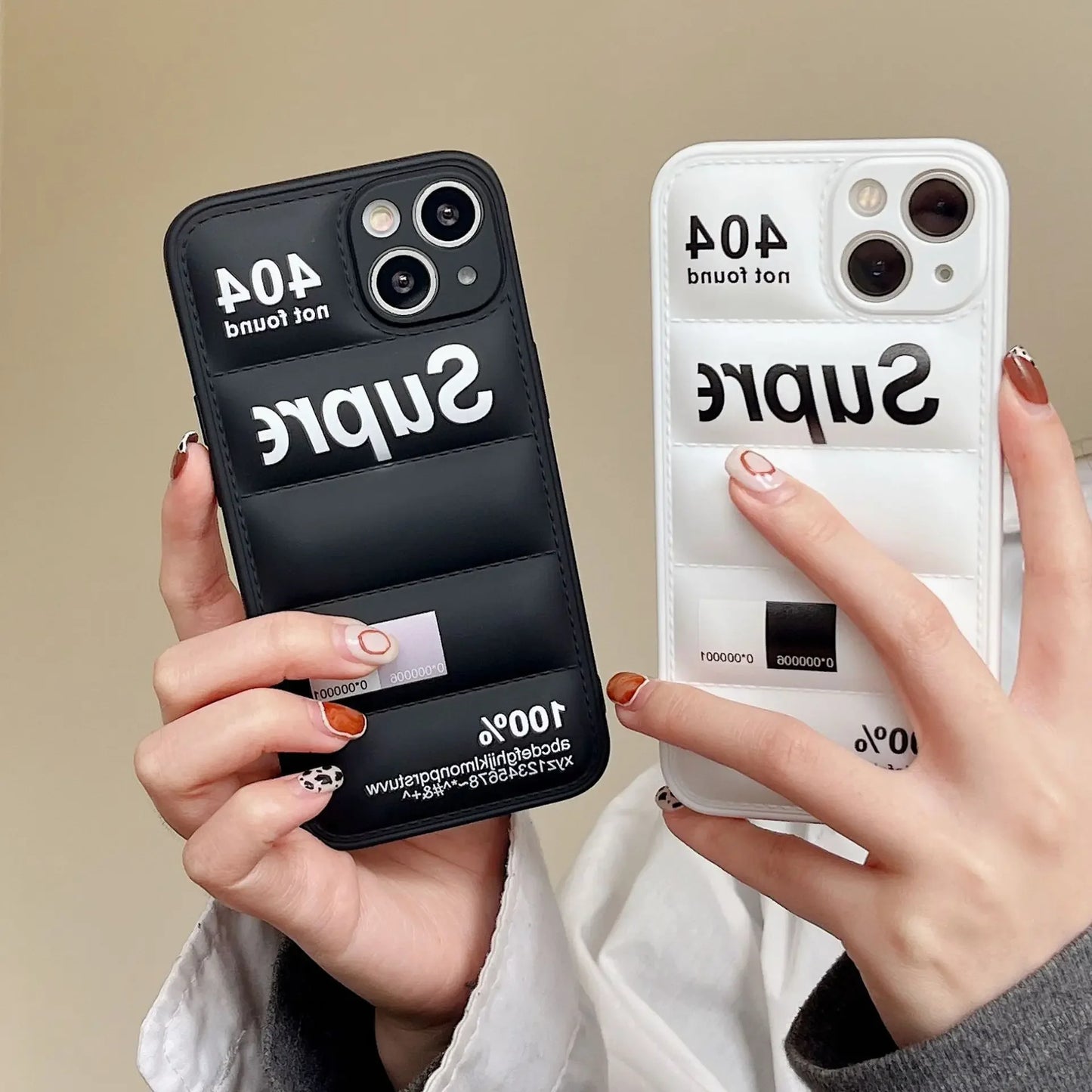 Cute Silicone Down Jacket Puffer Case for iPhone | Protective Cover