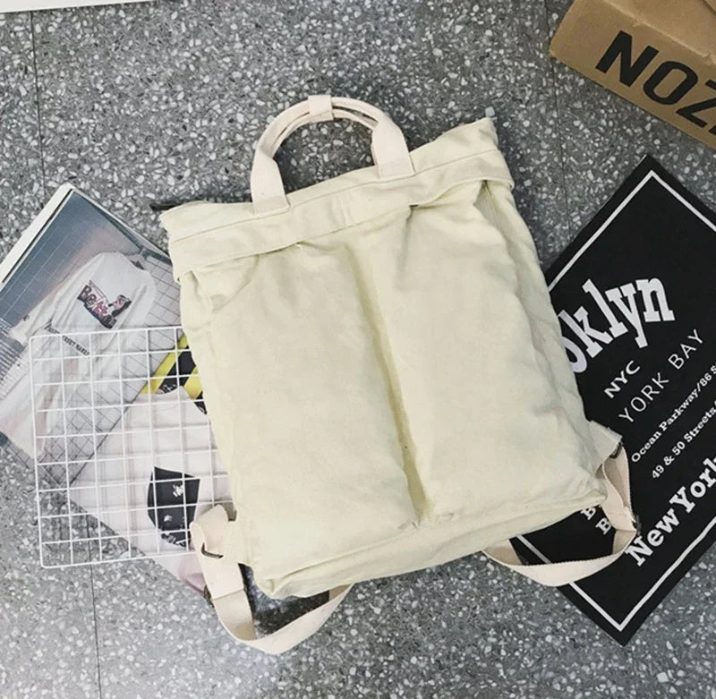 Large Capacity Retro Canvas Backpack for Women | Stylish School Bag