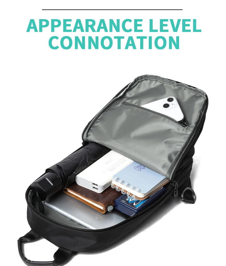 Waterproof Nylon Sling Bag | Anti-Theft Travel Chest Backpack