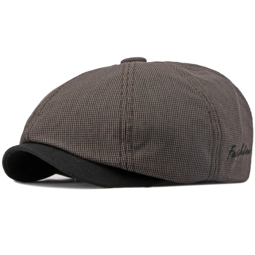 Unisex Plaid Beret Caps for Spring & Summer | Fashionable Flat Hats