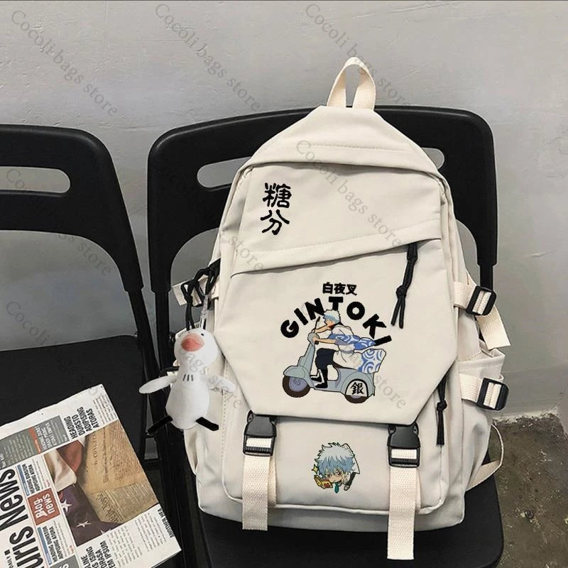Anime-Inspired Large Capacity Print Backpack for Students
