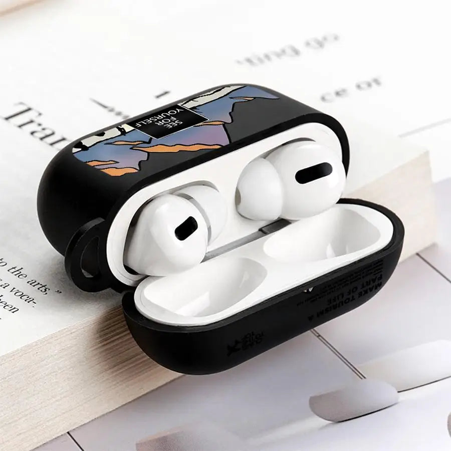 Protective Case for AirPods | Stylish Landscape Airplane Art