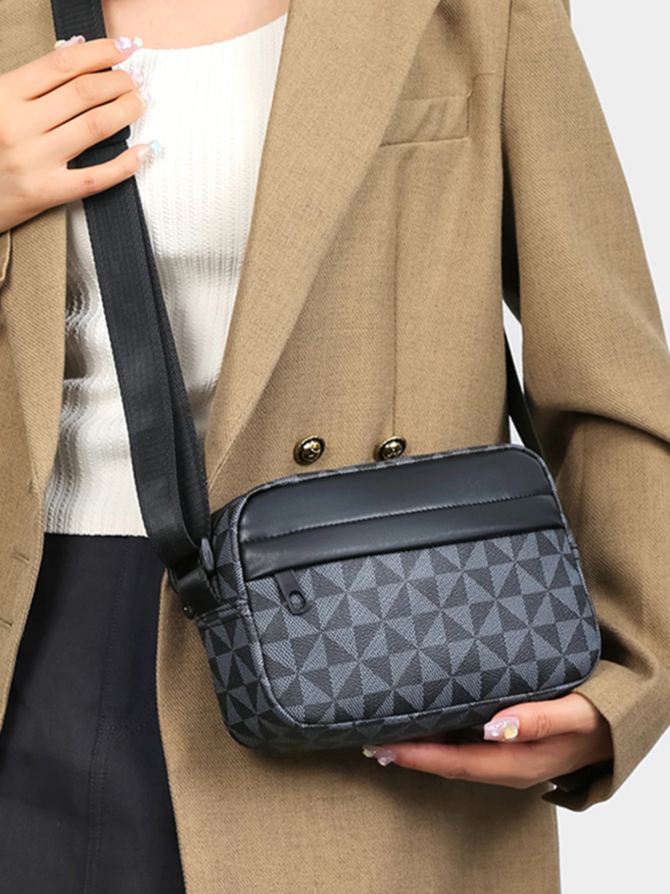 Colorblock Shoulder Bag | Trendy Patchwork Crossbody Purse