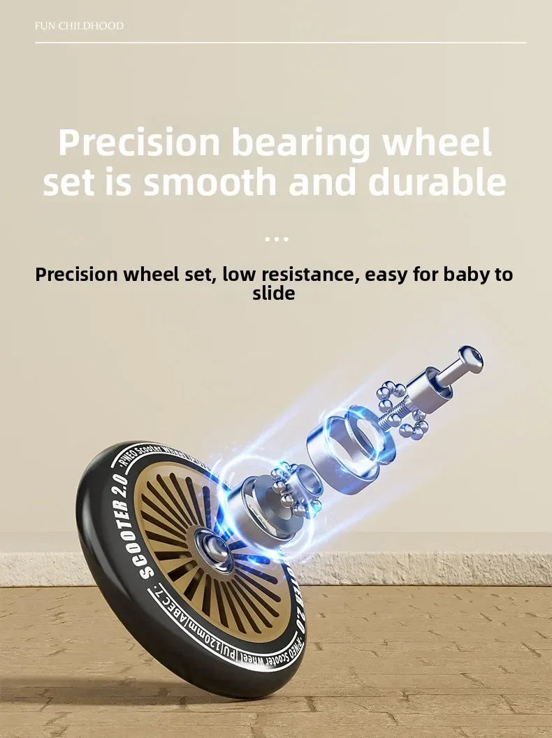 Foldable 3-Wheel Kids Scooter | Portable Musical Fun for Children