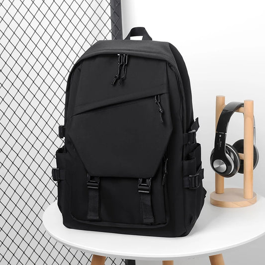 Versatile Solid Color Backpack for Travel and Commuting