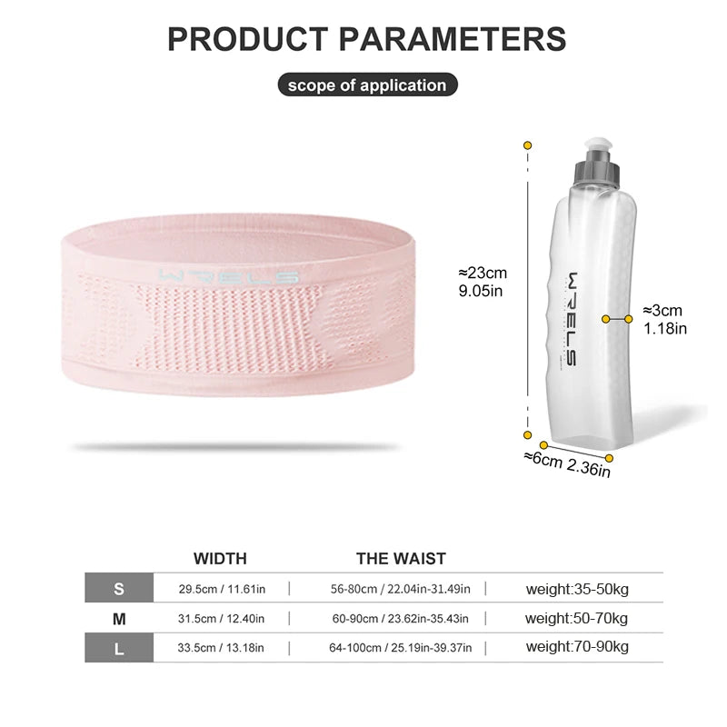 Outdoor Fitness Invisible Waist Pack & Sports Water Bottle