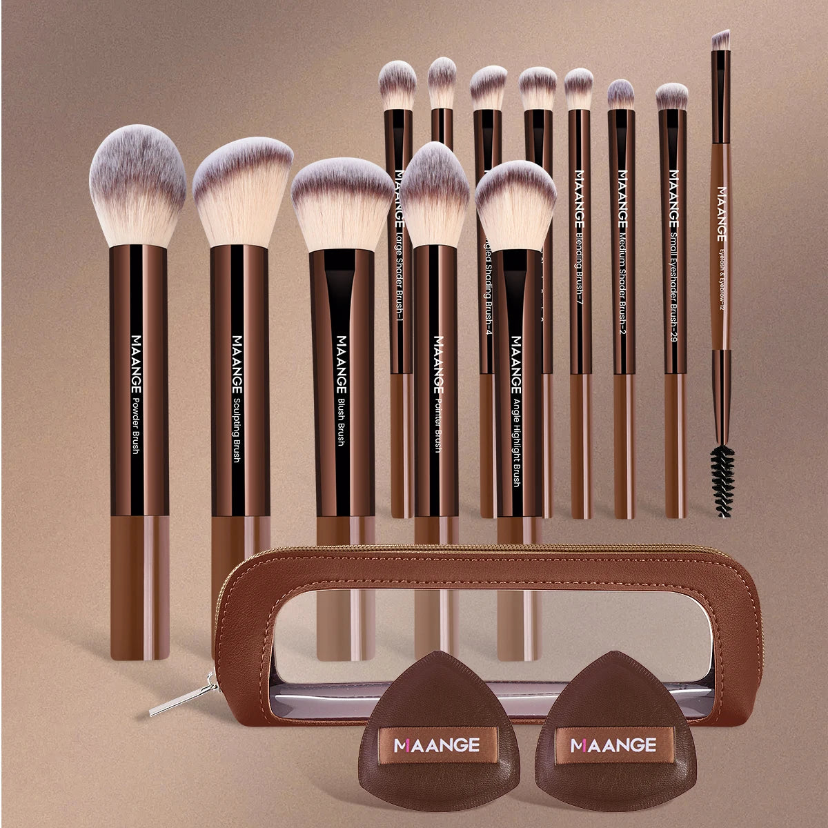 13pc Soft Synthetic Hair Makeup Brush Set | Flawless Beauty Tools