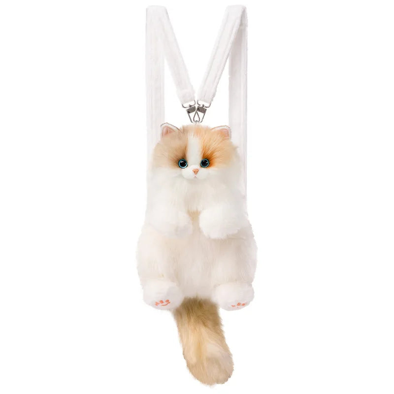 Cute Cat Plush Backpack | Adorable Stuffed Animal Toy for Girls