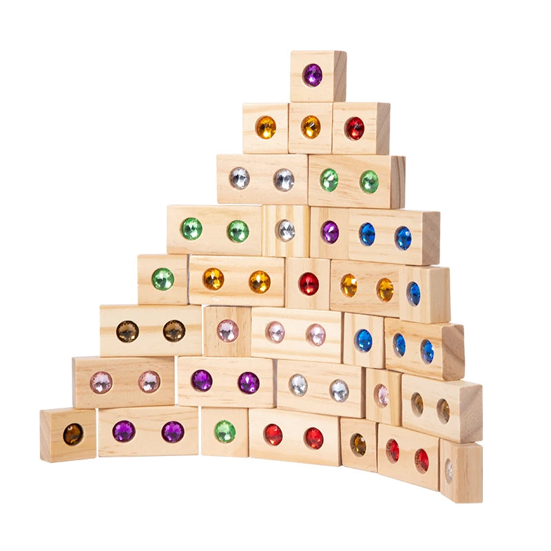 Colorful Kids Wooden Stacking Blocks | Educational Creative Toy