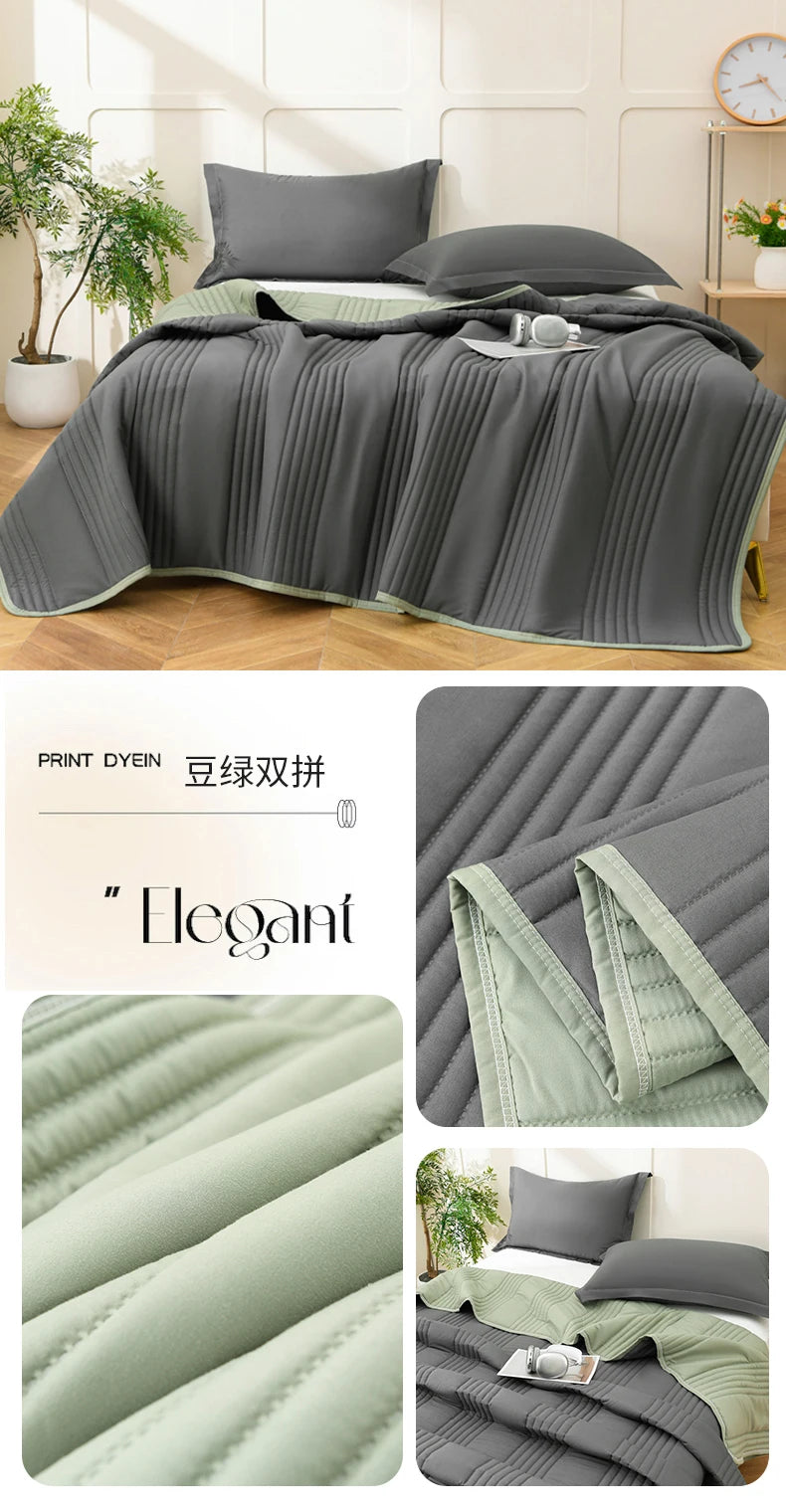 Lightweight Quilted Summer Blanket | Soft and Breathable Comforter