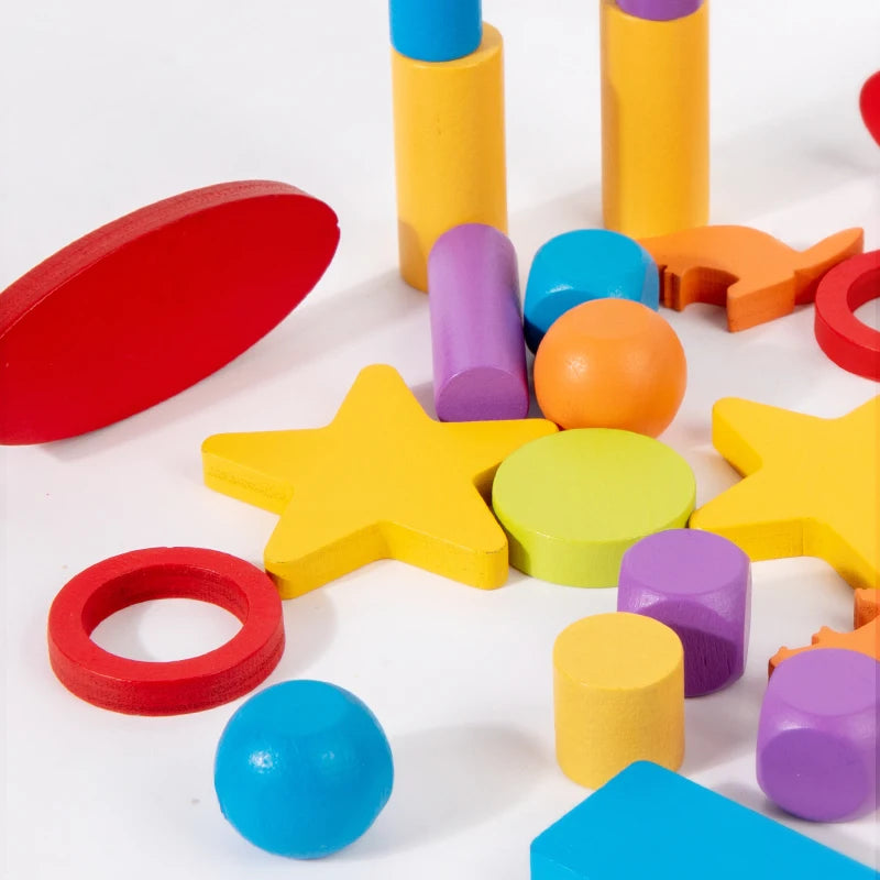 Wooden Clip Bead Game | Montessori Fine Motor Skills Toy