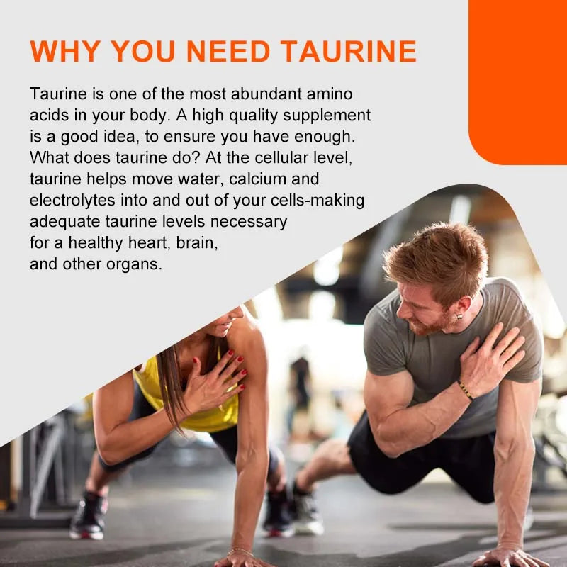 Double Strength Taurine Capsules for Nervous & Cardiovascular Health