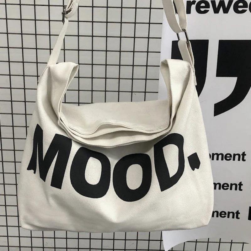 Stylish Women's Canvas Messenger Bag | Trendy Crossbody Handbag