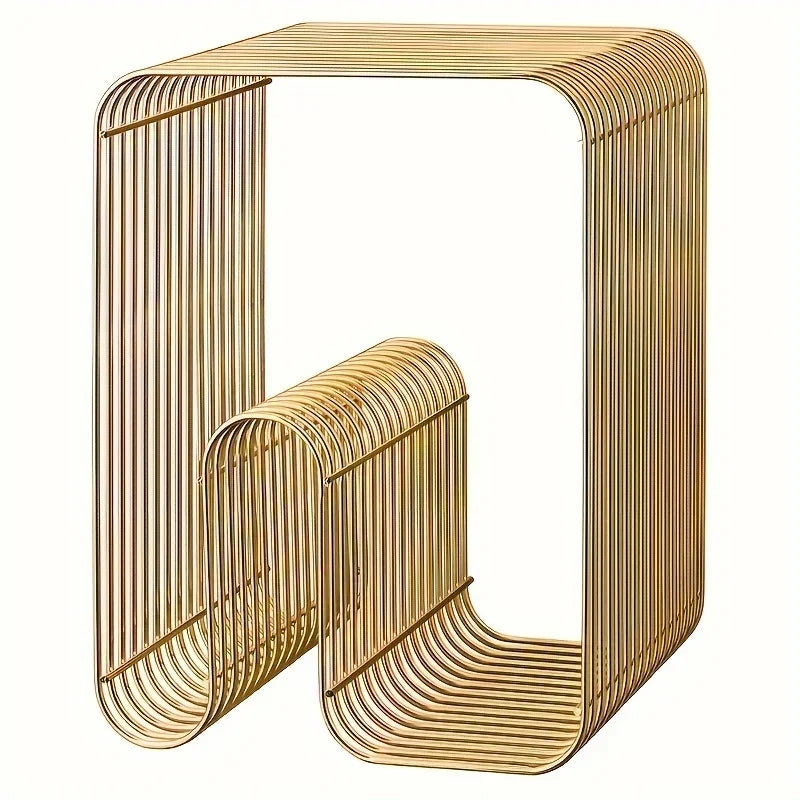 Mesa de Centro Moderna de Metal Escandinavo para Salas de Estar Minimalistas
