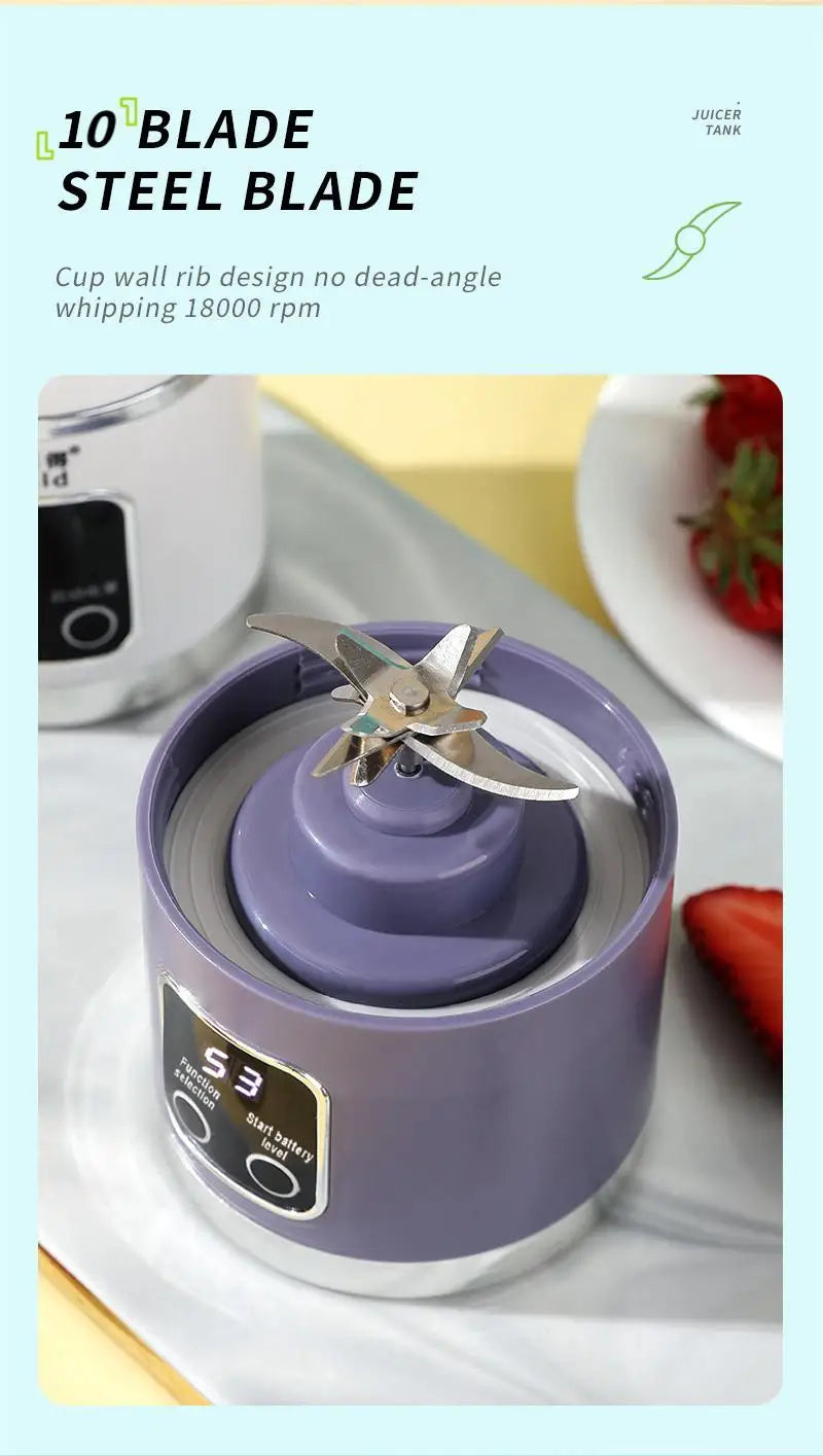 Portable Fruit Juicer | USB Rechargeable Blender for Smoothies