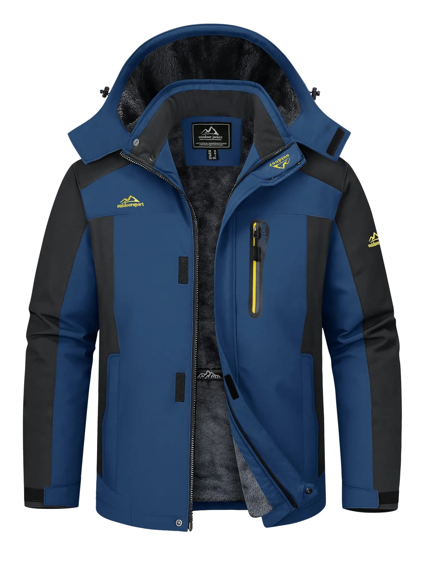 Men's Waterproof Winter Ski Jacket | Fleece Lined Snow Parka