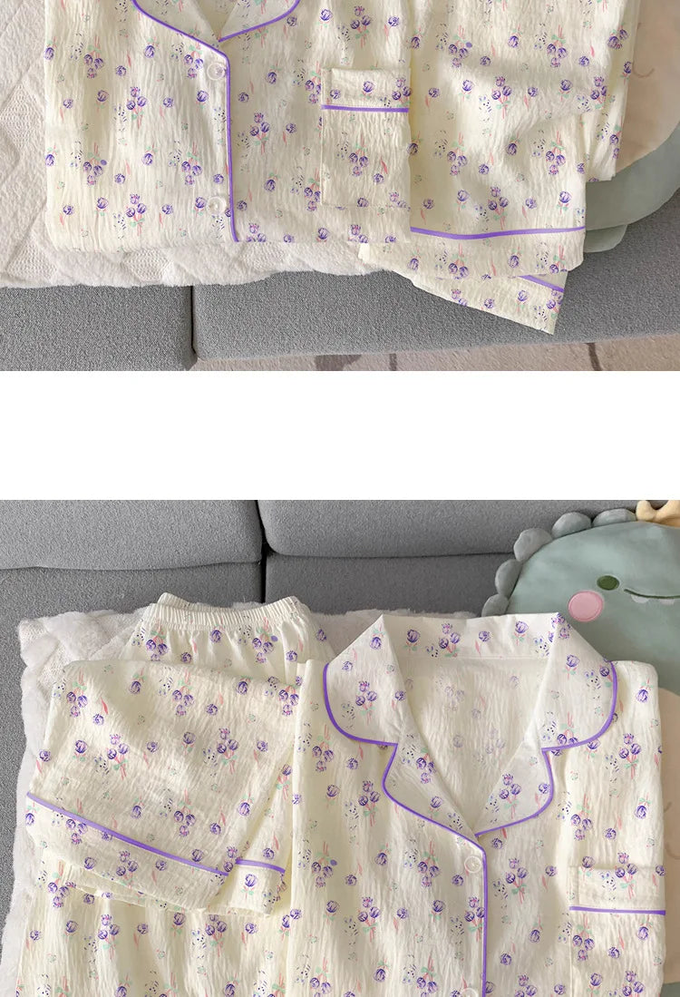 Sweet Floral Homewear Pajamas Set for Women | Comfort & Style