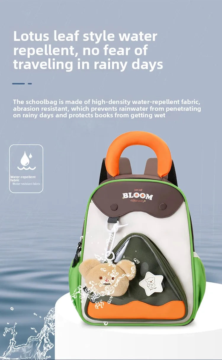 Lightweight Contrast Color Kindergarten Backpack | Cute Stylish Kids Bag