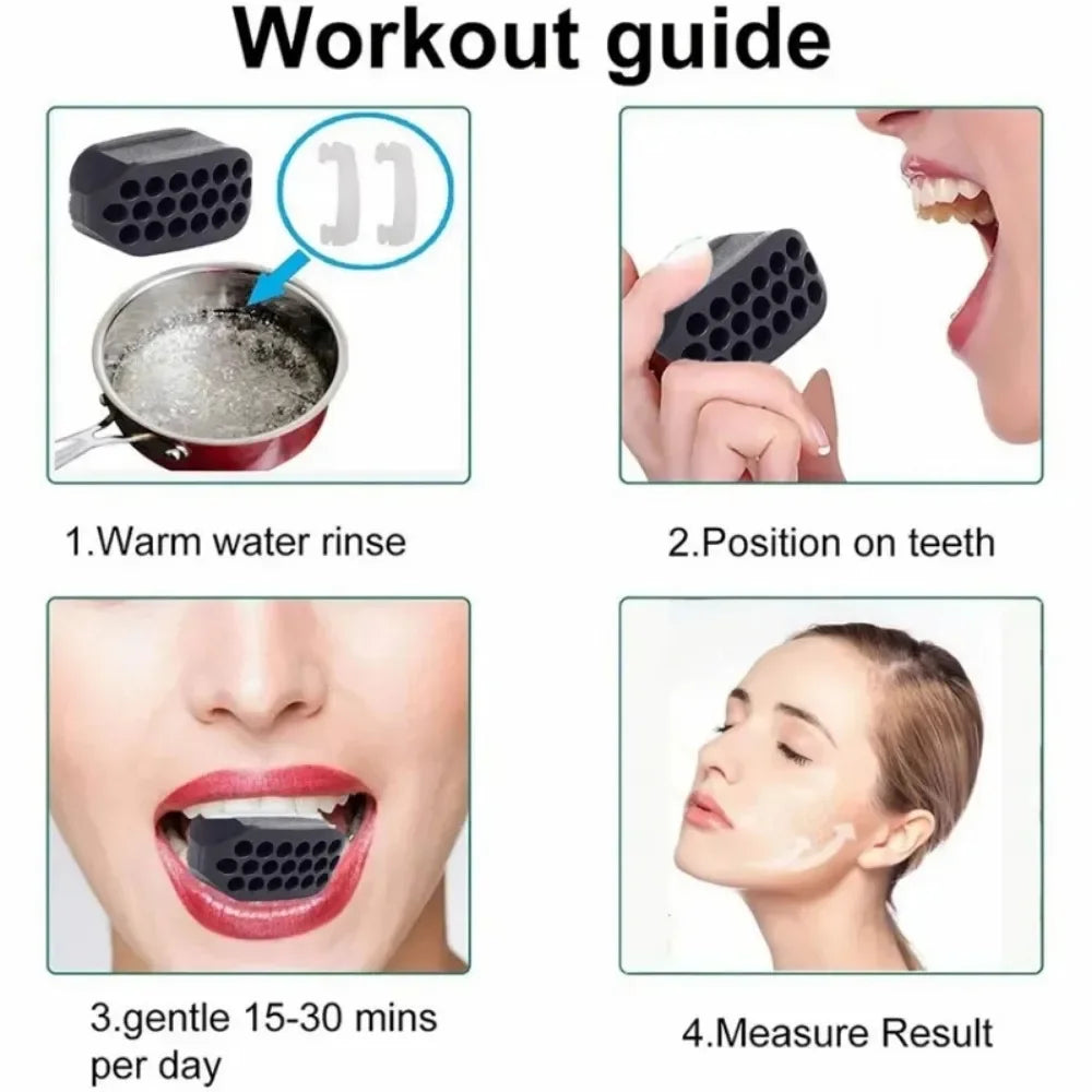 Silicone Jaw Exerciser & Neck Toning Tool for Facial Fitness