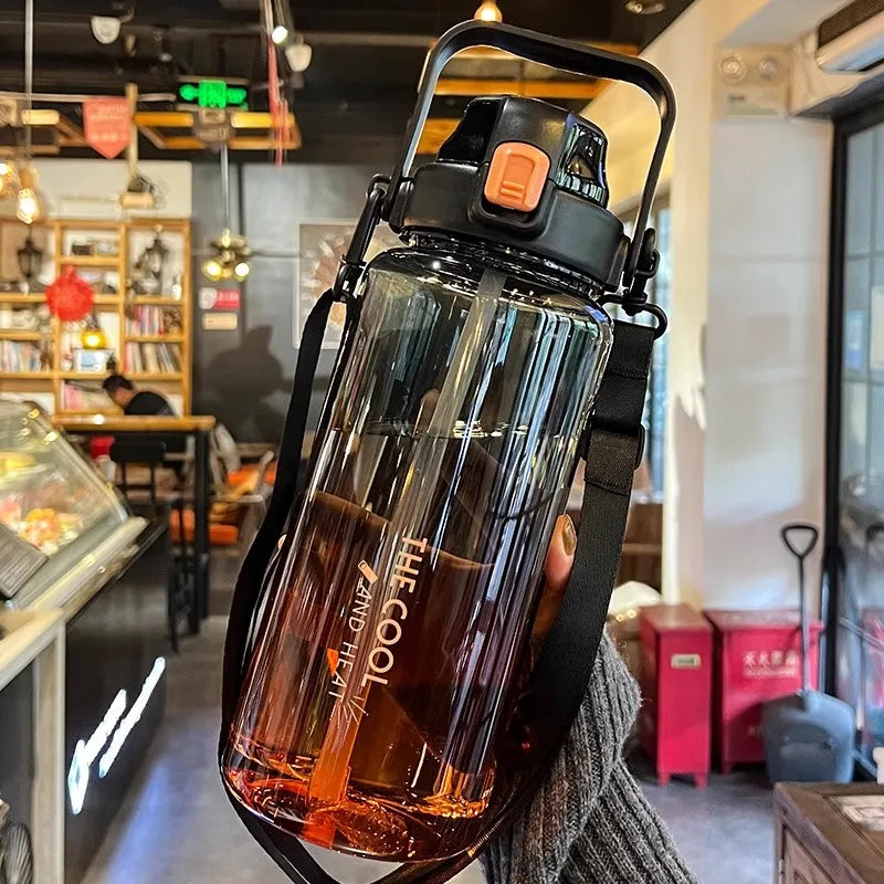 1.5/2 Liter Portable Water Bottle | BPA Free Sports Bottle with Straw