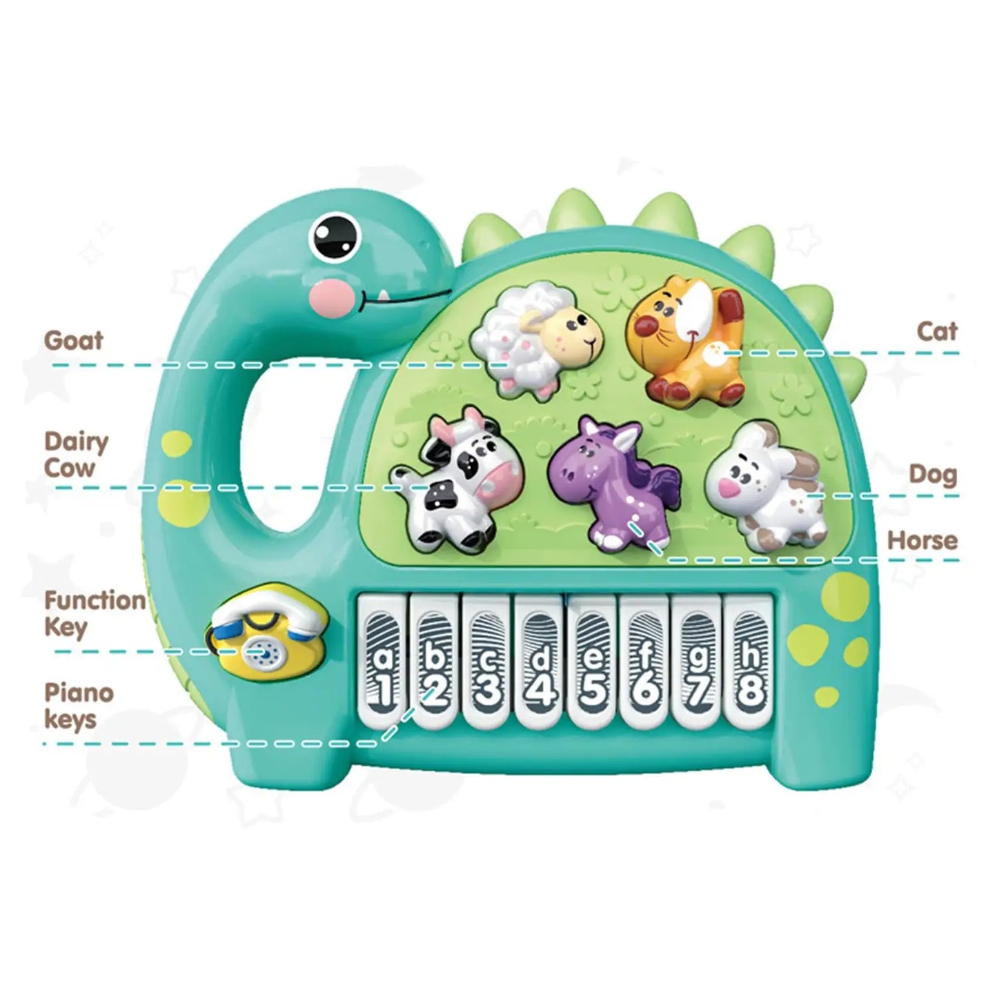 Instrumento musical y juguete de sonido de animales para niños | Engancha y educa