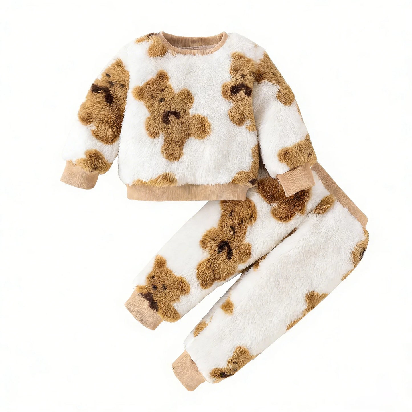 Adorable Toddler Bear Sweatshirt & Pants Set | Winter Comfort