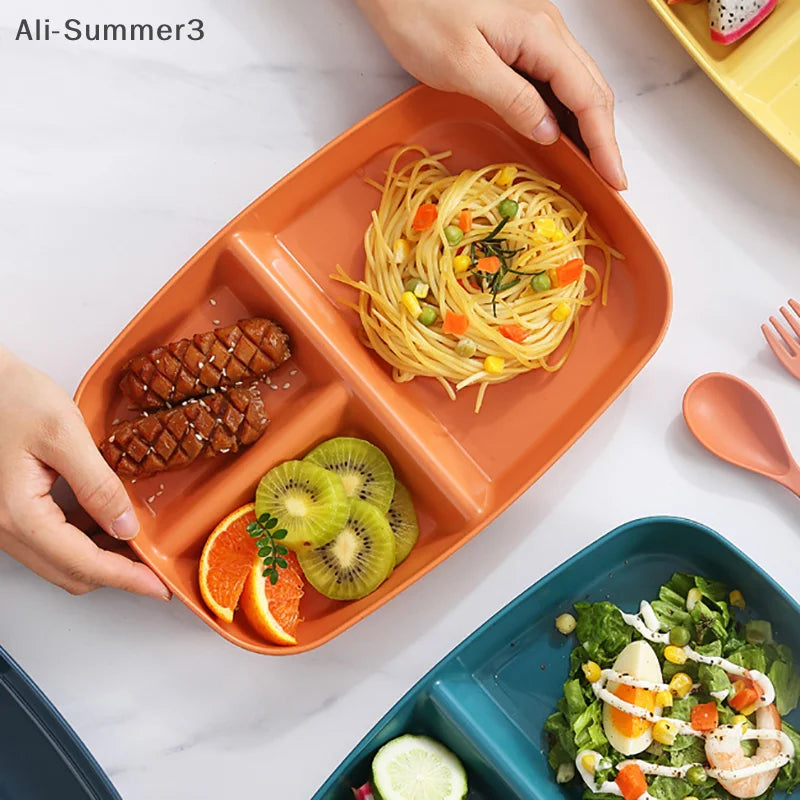 Divided Dinner Plate with 3 Compartments | Microwave Safe Kitchenware