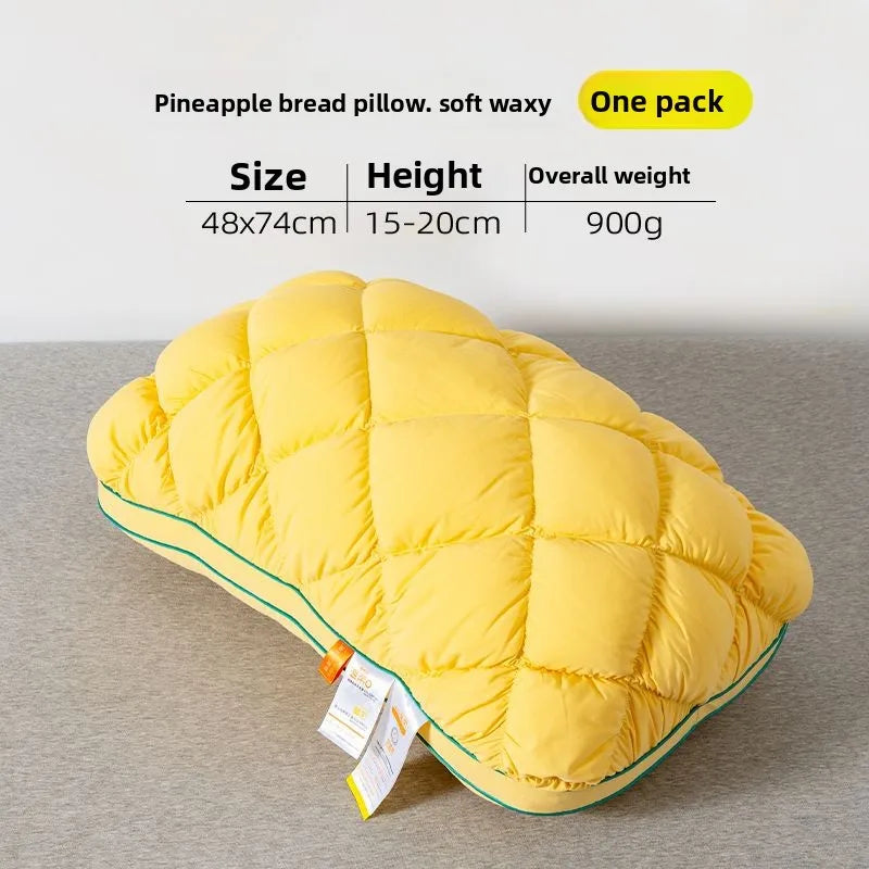Soft Pineapple Bread Pillow | Fluffy Neck Support for Sleep