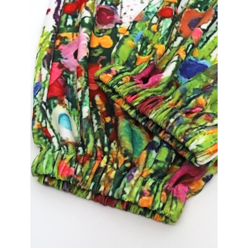 Stylish Women's Fish Print Suspender Jumpsuit for Summer Fun
