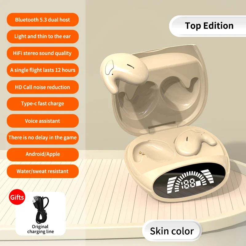 Mini Sleep Invisible Earbuds | Bluetooth 5.3 Noise Cancelling Headphones