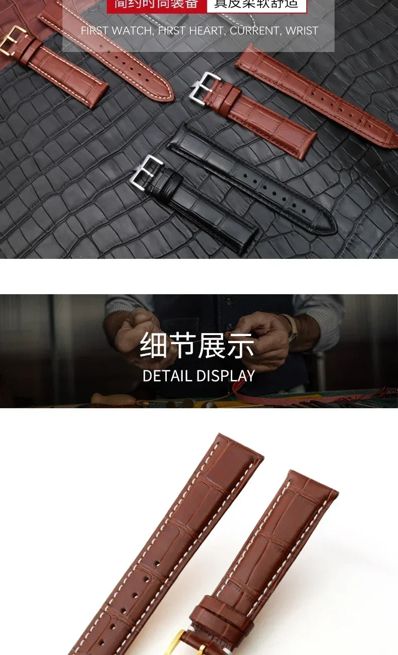 Genuine Leather Watch Band | Stylish Replacement Straps