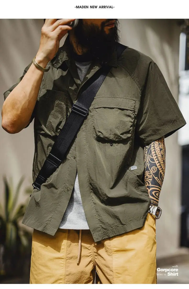 Men's Summer Quick-Dry Short Sleeve Travel Shirt | Lightweight & Stylish